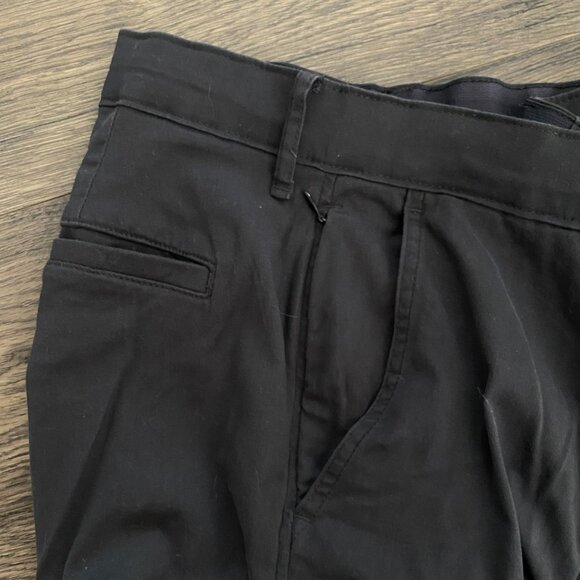 Black Athletic Straight Modern Chino Pant 32 X 34 Wedding Guest, Work, Mens - Picture 2 of 5